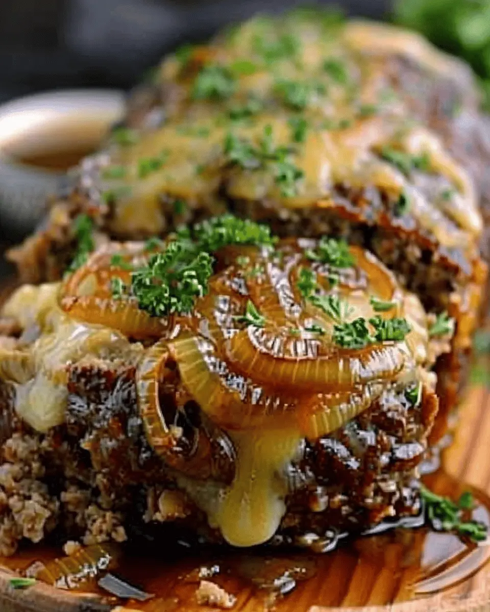Slow Cooker French Onion Meatloaf: Juicy Turkey Bacon Delight