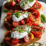 Burrata Bruschetta with Tomato & Basil