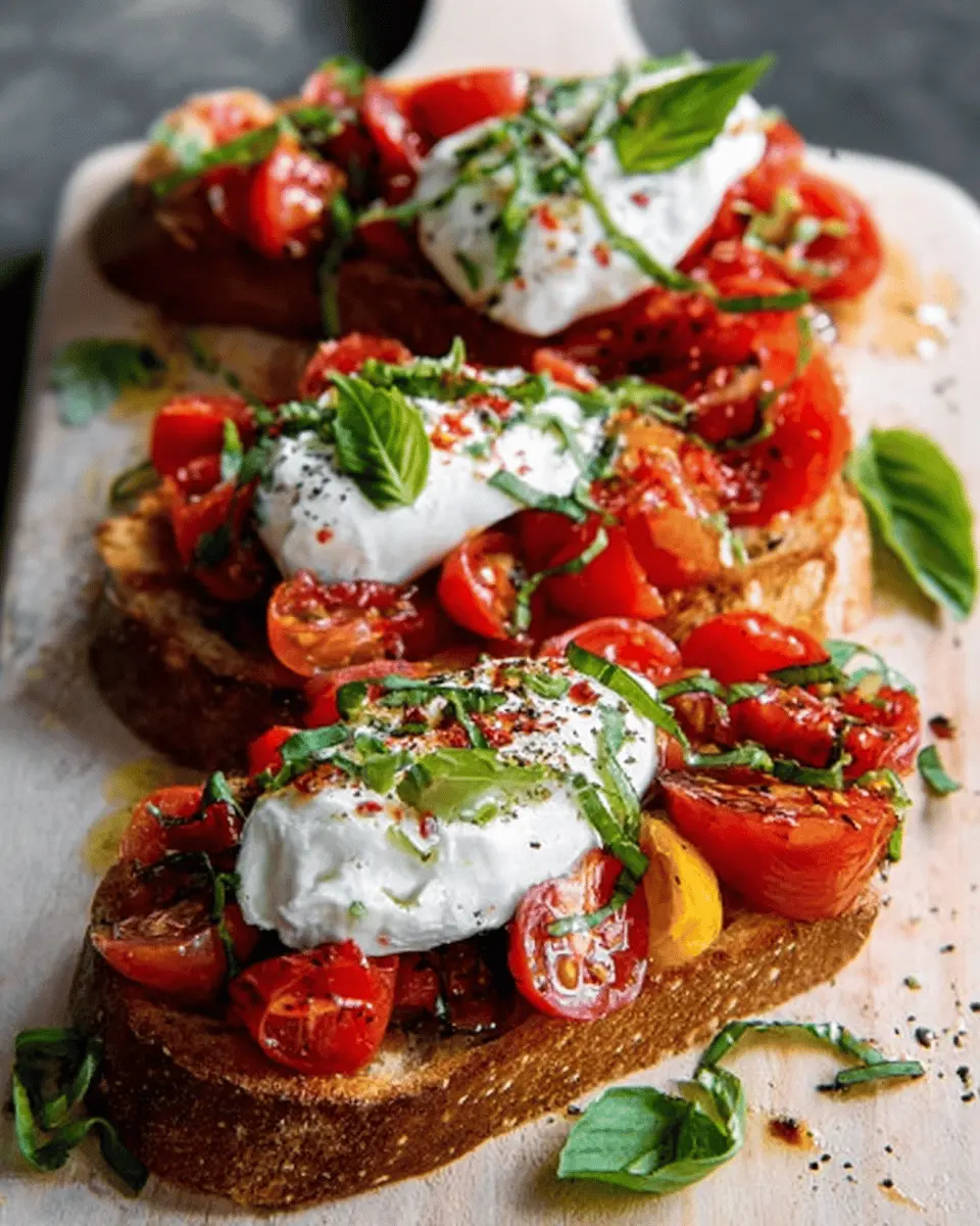 Burrata Bruschetta with Tomato & Basil: The Best Fresh Flavors