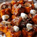Caramelized Sweet Potato Bites with Brown Sugar Marshmallows and Pecans