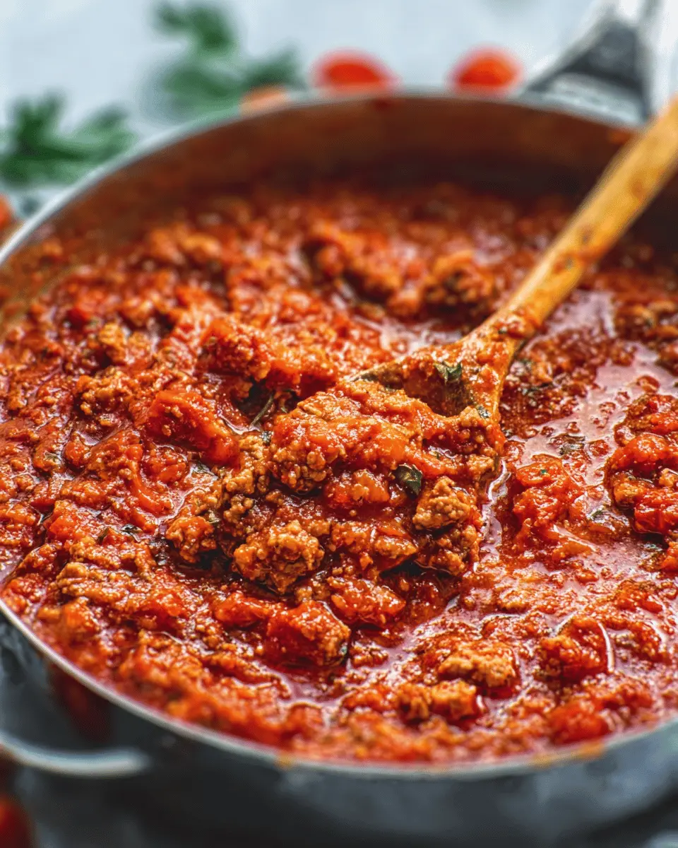 Easy Meat Sauce: A Hearty Family Favorite with Turkey Bacon