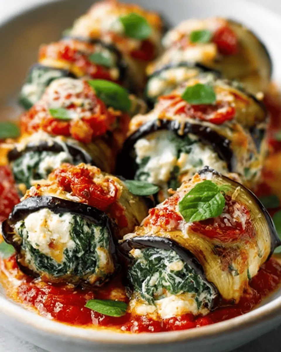 Eggplant Roll-Ups with Creamy Ricotta and Spinach: A Healthy Delight