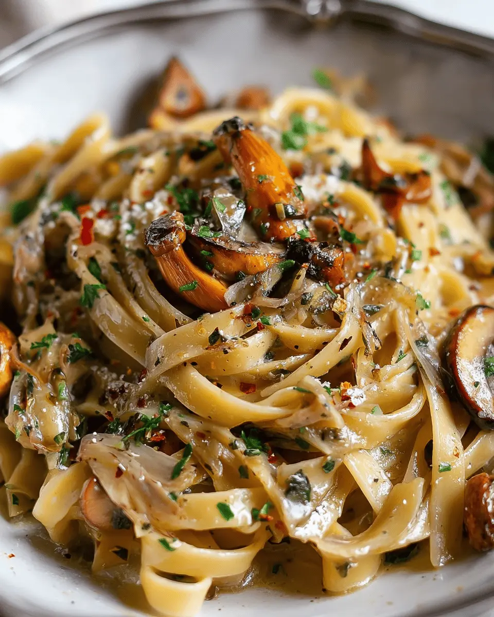 Fettuccine with Caramelized Leeks and Oyster Mushrooms: Irresistibly Delicious