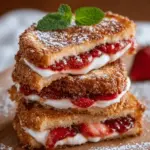 Fried Strawberry Cheesecake Sandwiches