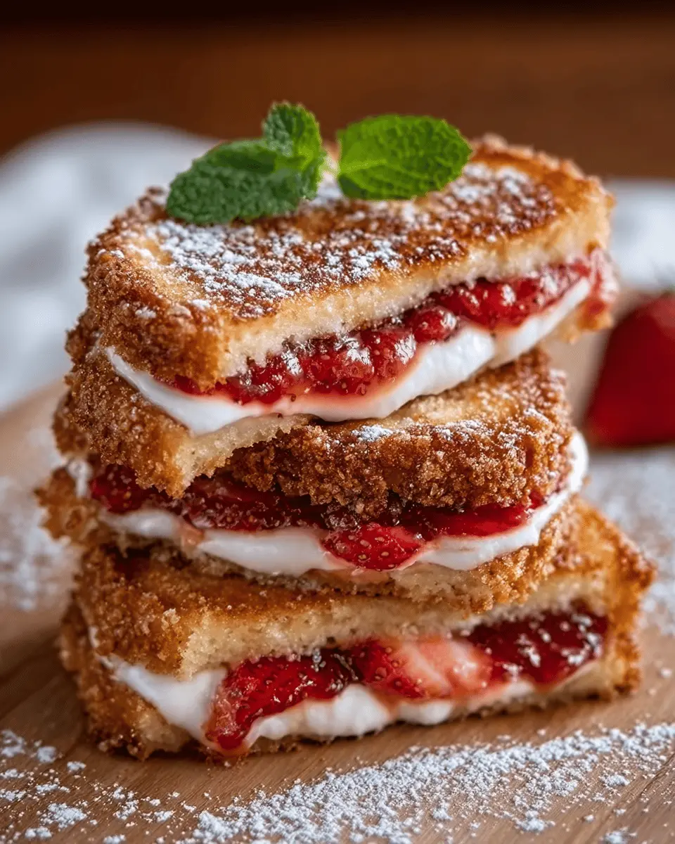 Fried Strawberry Cheesecake Sandwiches: Easy Indulgence at Home