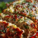 Juicy Garlic Parmesan Chicken Meatloaf