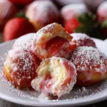 Strawberry Cheesecake Stuffed Donut Holes