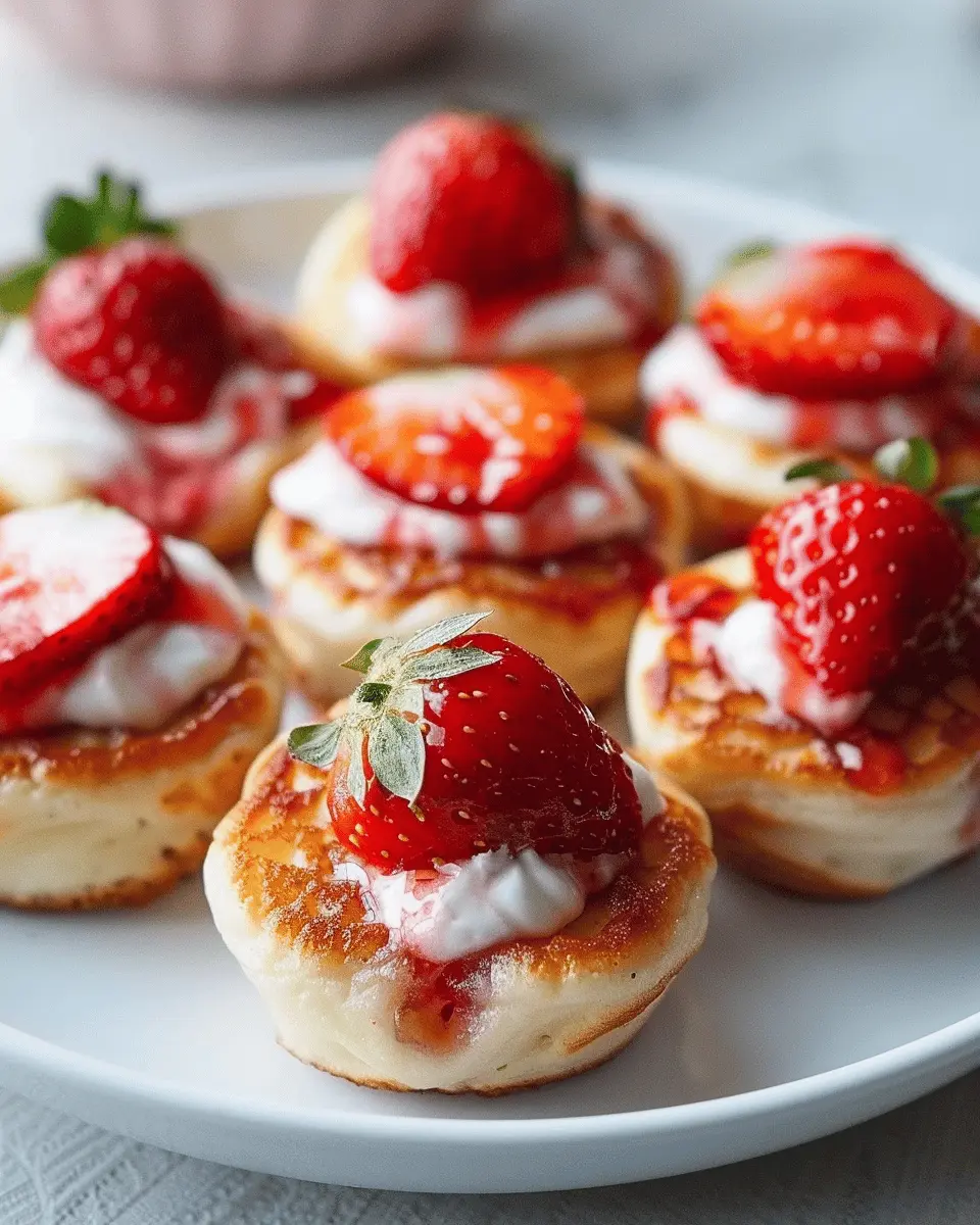 Strawberry Vanilla Cottage Cheese Pancake Bites: Easy and Delightful