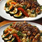 Teriyaki Chicken with Roasted Vegetable Pasta