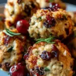 Cranberry Turkey Stuffing Balls