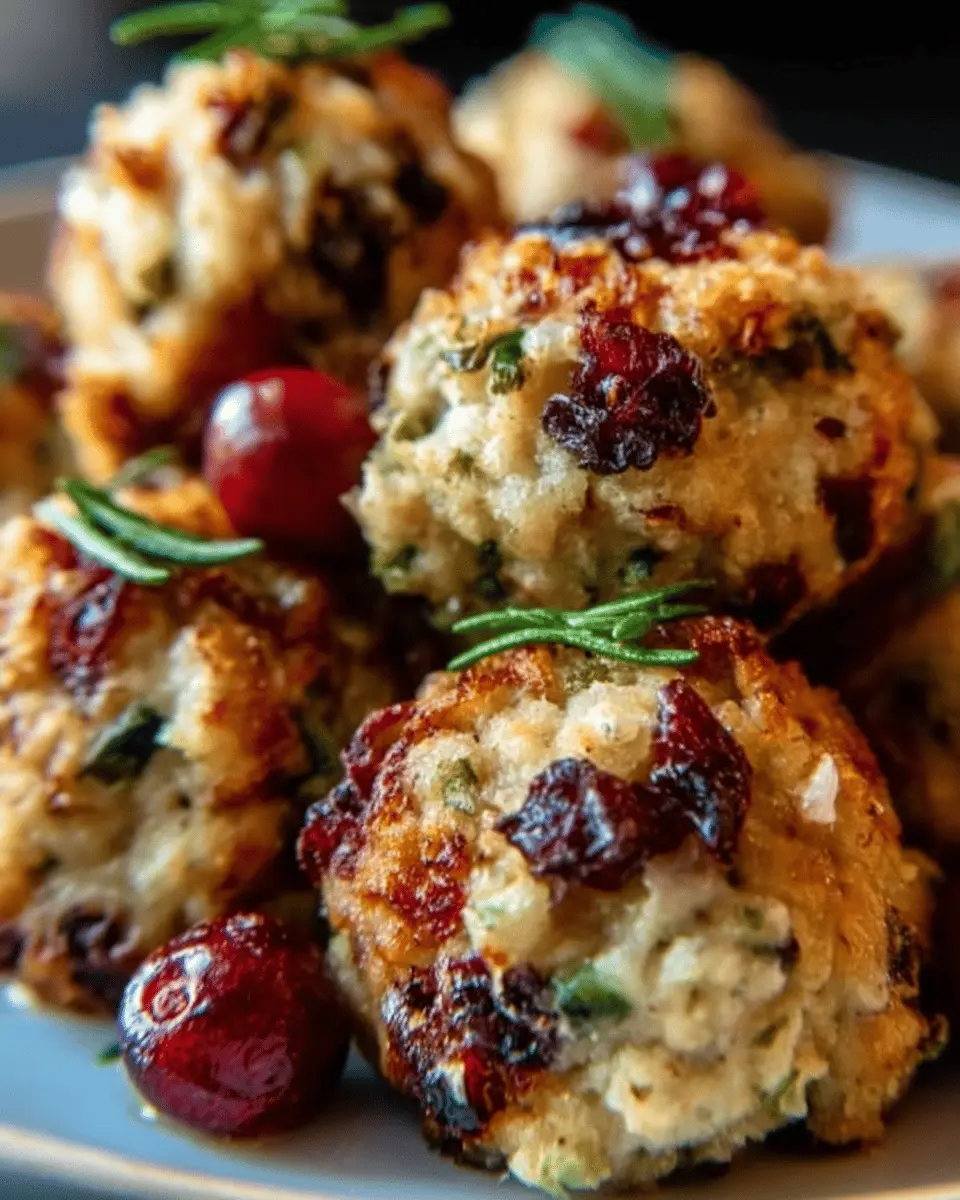 Cranberry Turkey Stuffing Balls: Easy, Flavorful Festive Treats