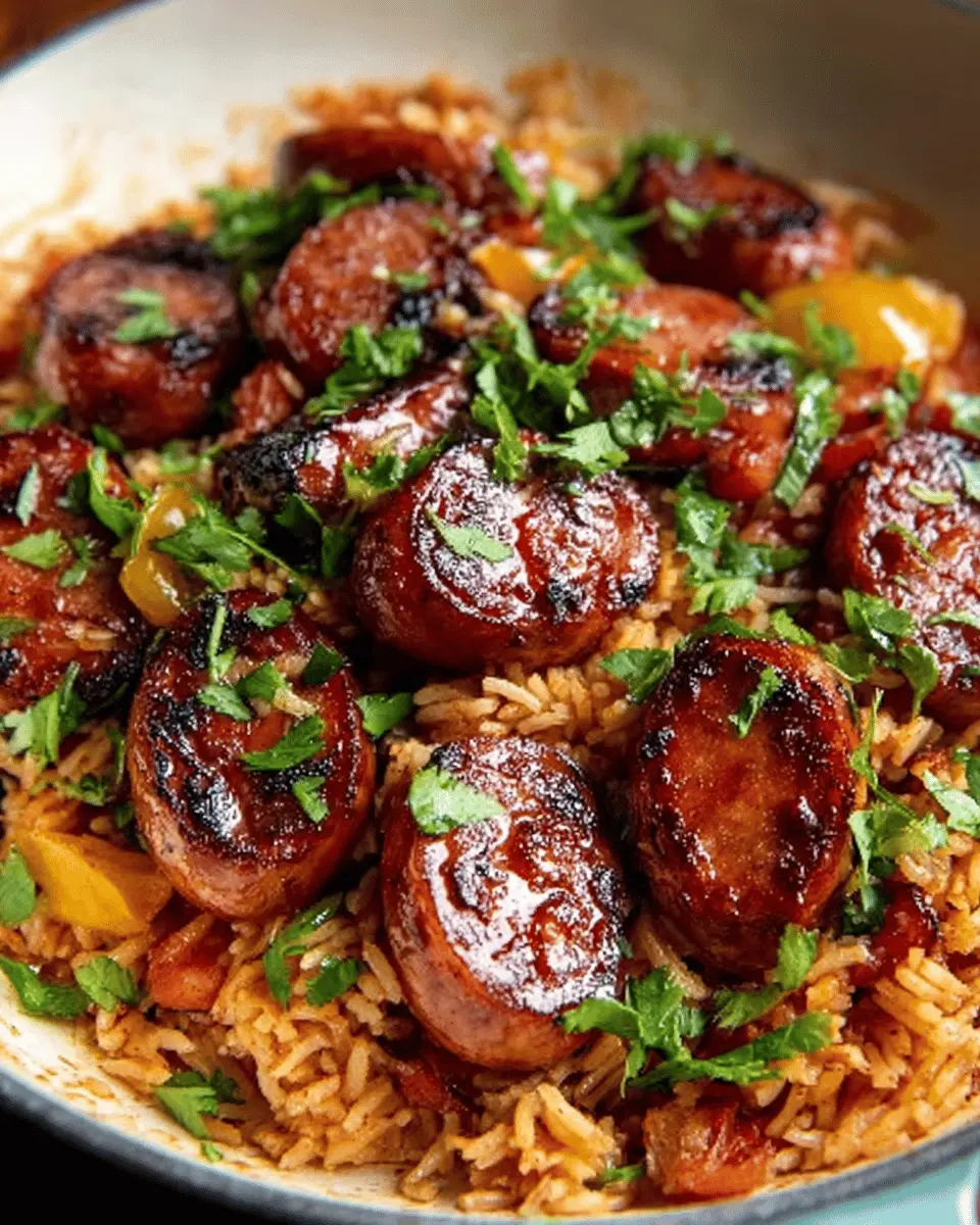 One Pan Sweet and Tangy Barbecue Sausage Rice: Effortless Flavor Delight