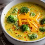 High Protein Broccoli Cheddar Soup