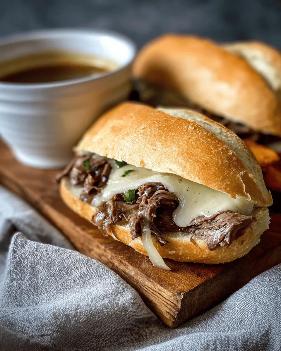 Slow Cooker French Dip Sandwiches with Savory Turkey Bacon Delight