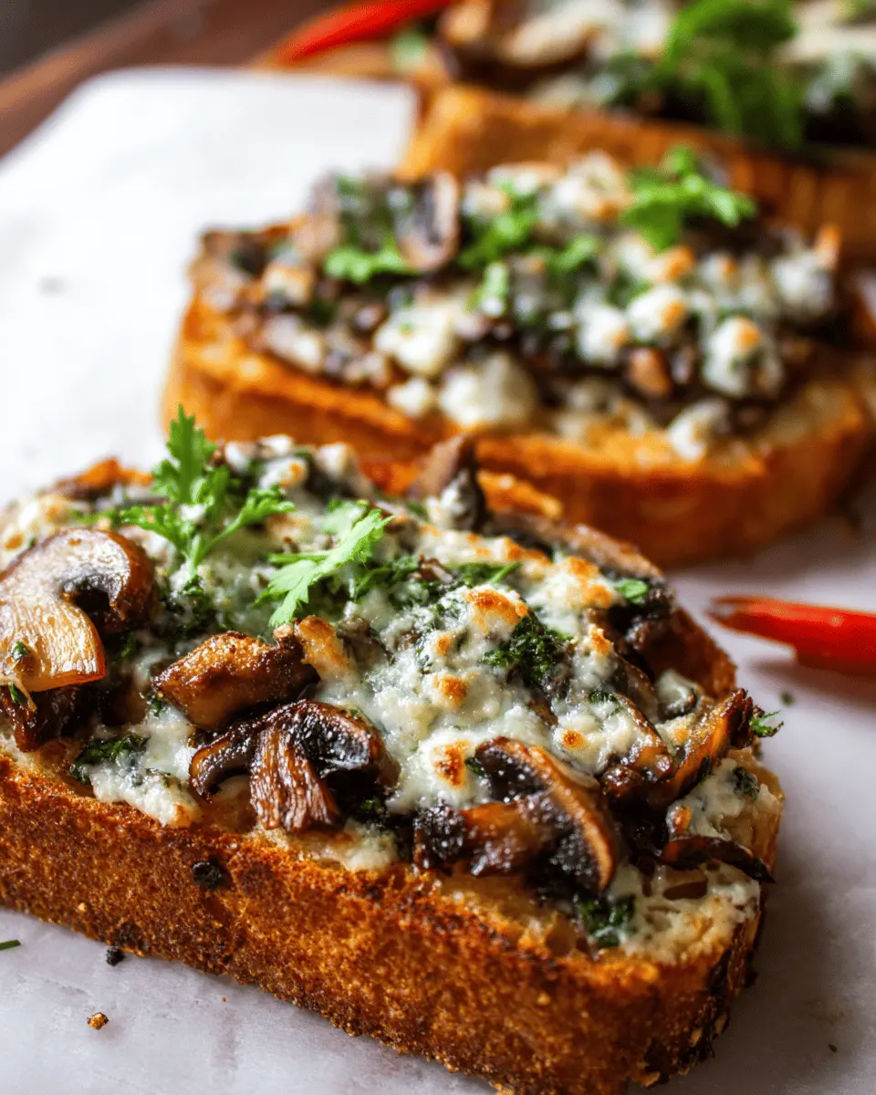 Cheesy Garlic Mushroom Bruschetta: The Best Homemade Treat