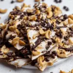 Frozen Peanut Butter Yogurt Bark with Chocolate & Nuts