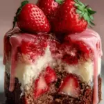 Strawberry Earthquake Cake