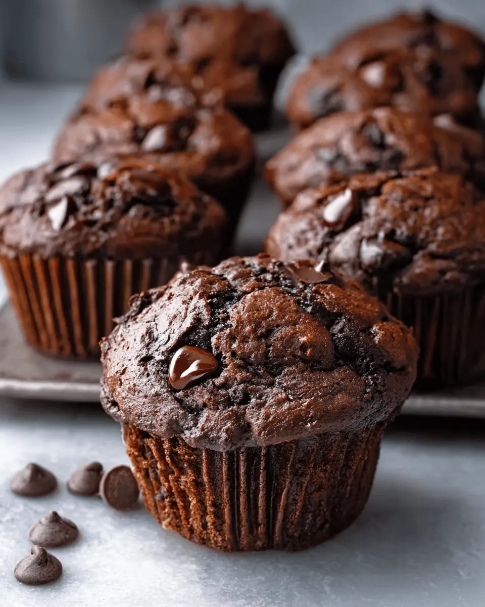 Double Chocolate Muffins: Indulgent Sour Cream Delight
