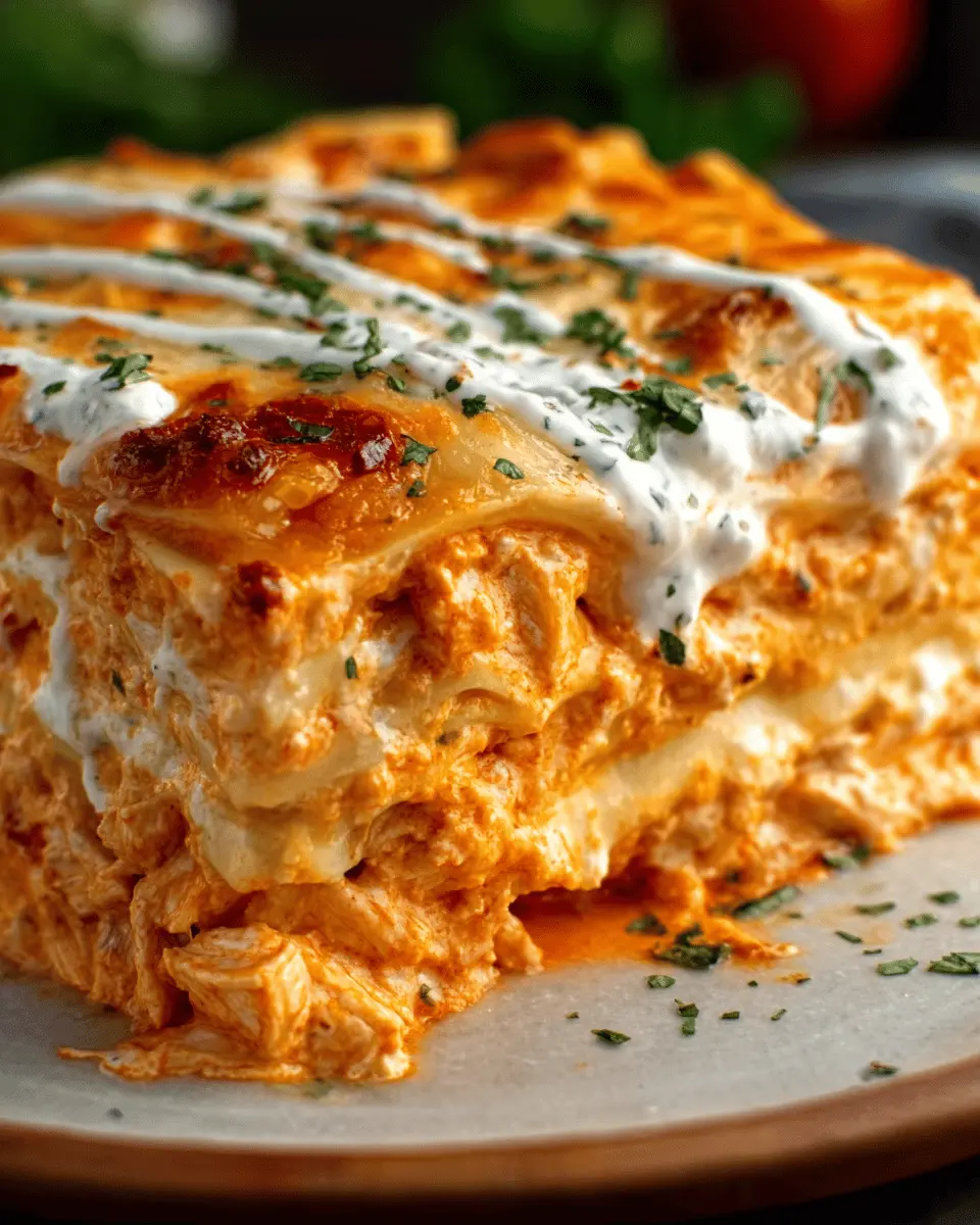 Buffalo Chicken Lasagna with a Ranch Twist: A Perfectly Indulgent Delight