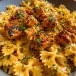 Garlic Butter Chicken with Bowtie Pasta