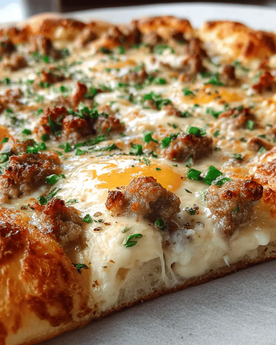 Sausage Gravy Breakfast Pizza: Indulgent Twist with Turkey Bacon