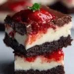 Triple‑Threat Brownie Cheesecake Strawberry Dessert