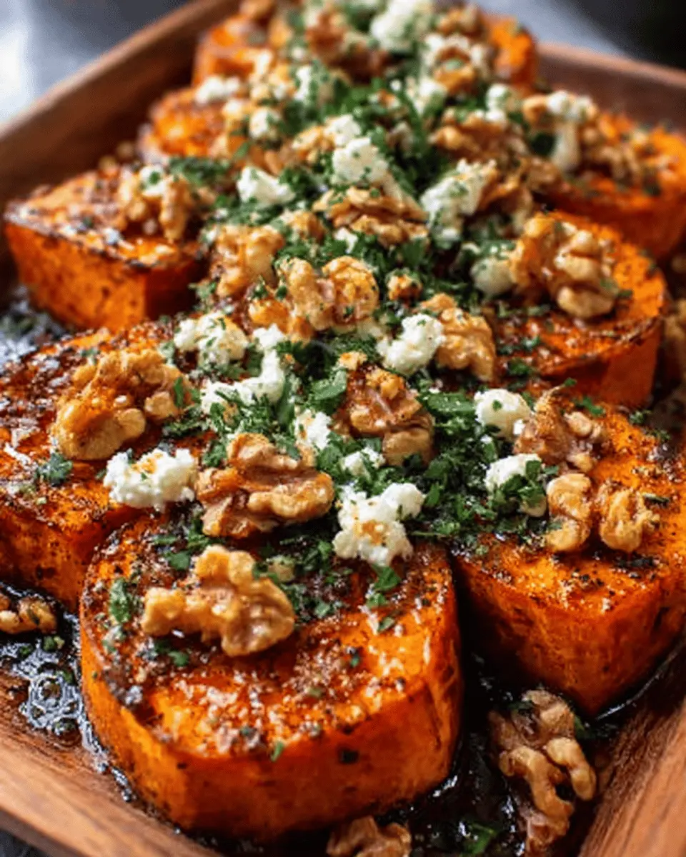 Caramelized Sweet Potatoes with Maple, Feta & Crunchy Walnuts Bliss