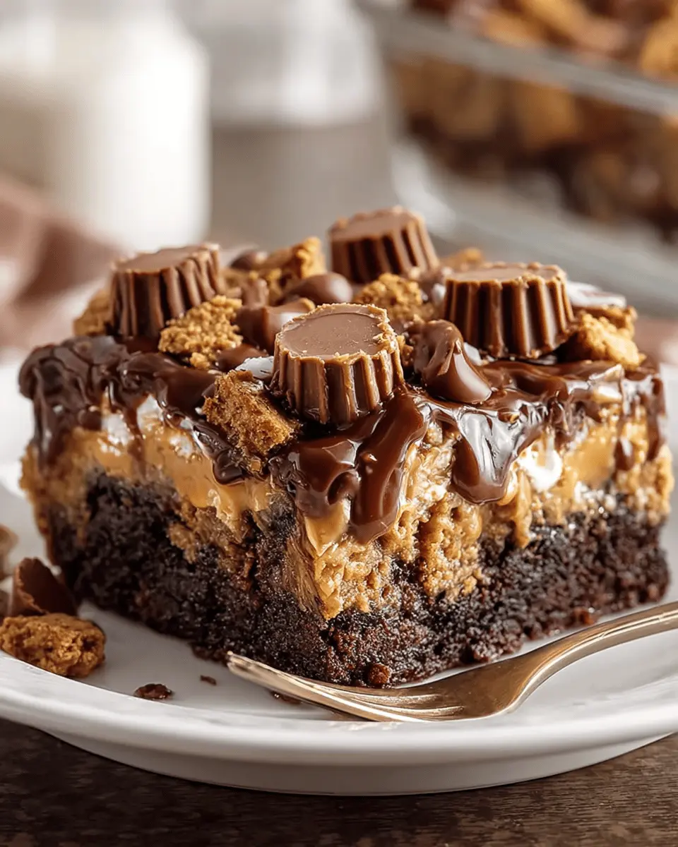 Peanut Butter Cup Dump Cake: Easy Delight for Chocolate Lovers