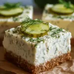 Dill Pickle Cheesecake Bars
