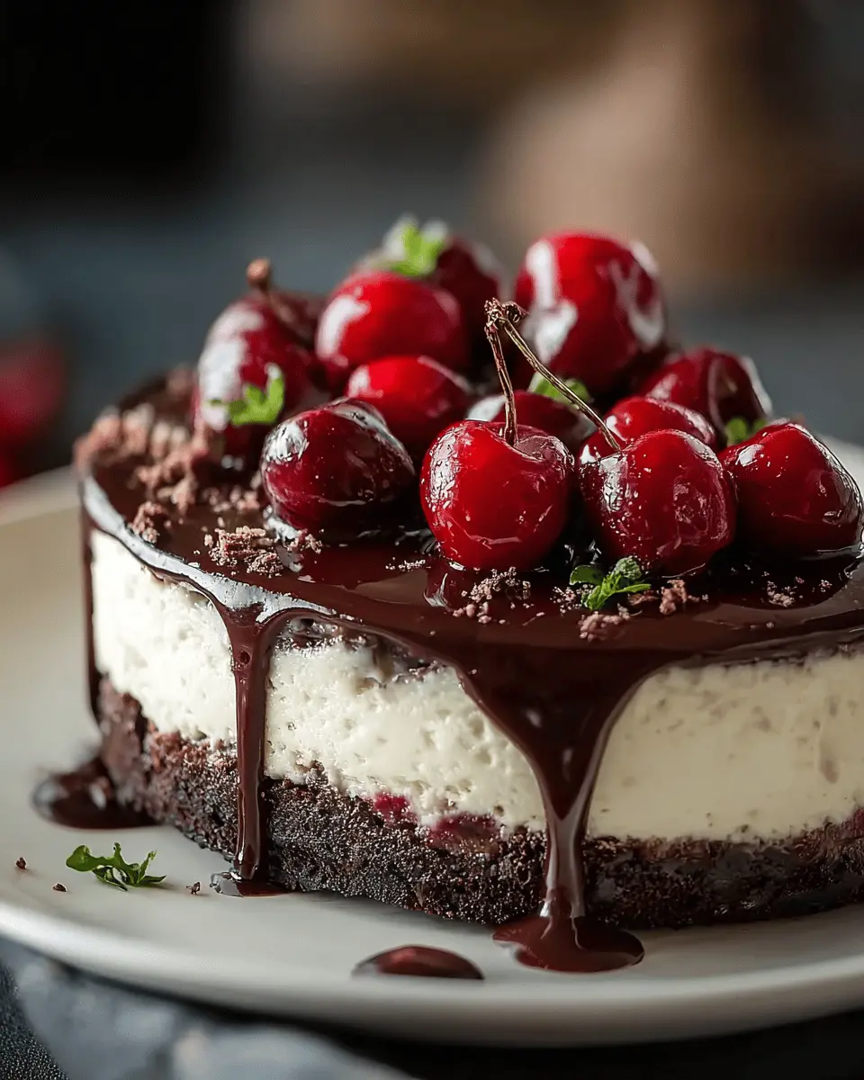 Heavenly Black Forest Cheesecake Bliss: Indulge in Every Bite