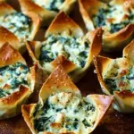 Spinach and Artichoke Wonton Cups