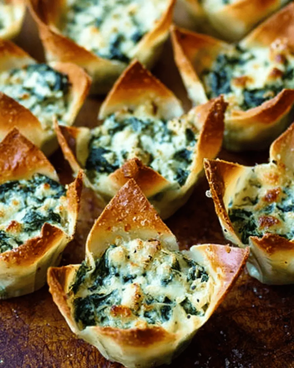 Spinach and Artichoke Wonton Cups: Easy, Guilt-Free Appetizer Delight