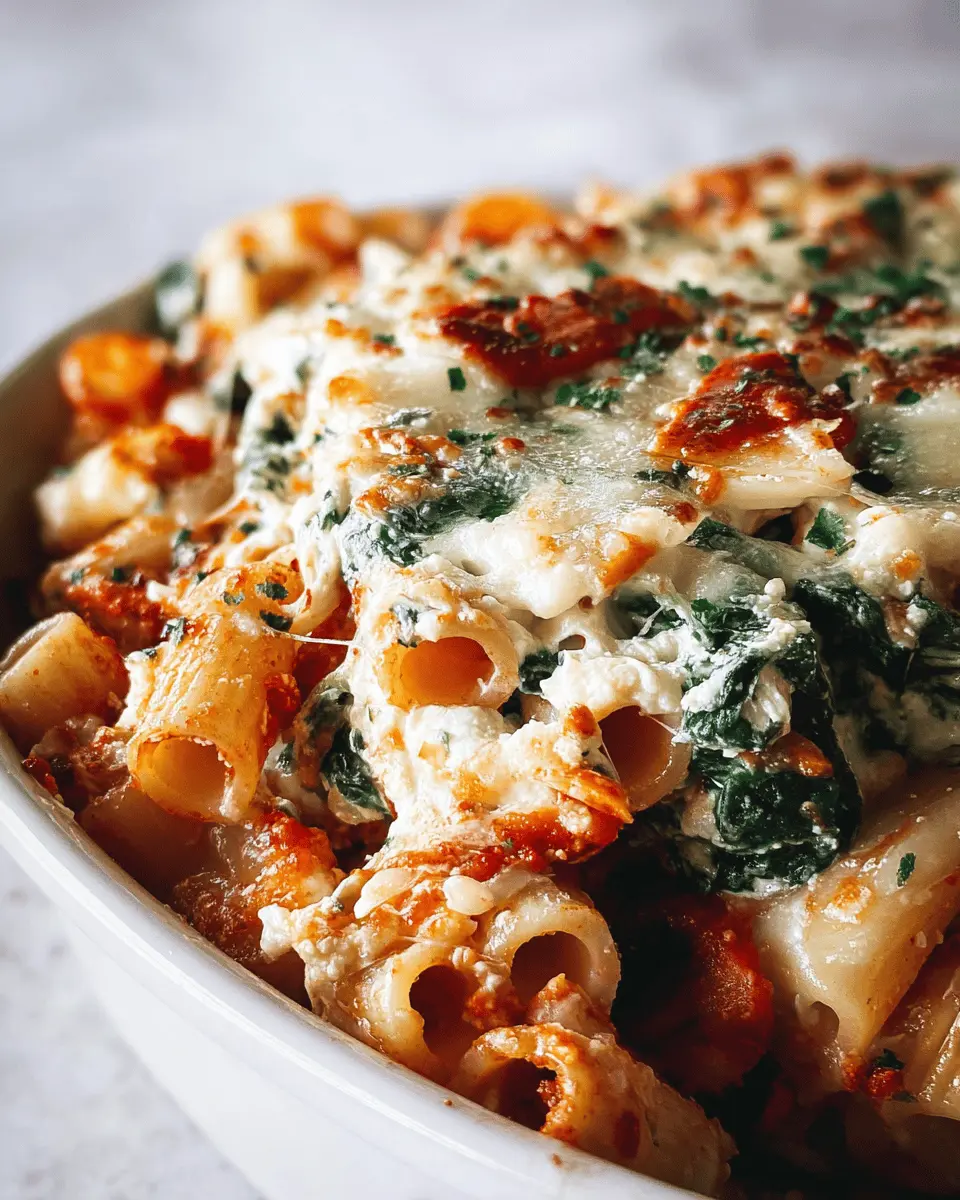 Baked Rigatoni with Spinach and Ricotta: The Easy Comfort Dish