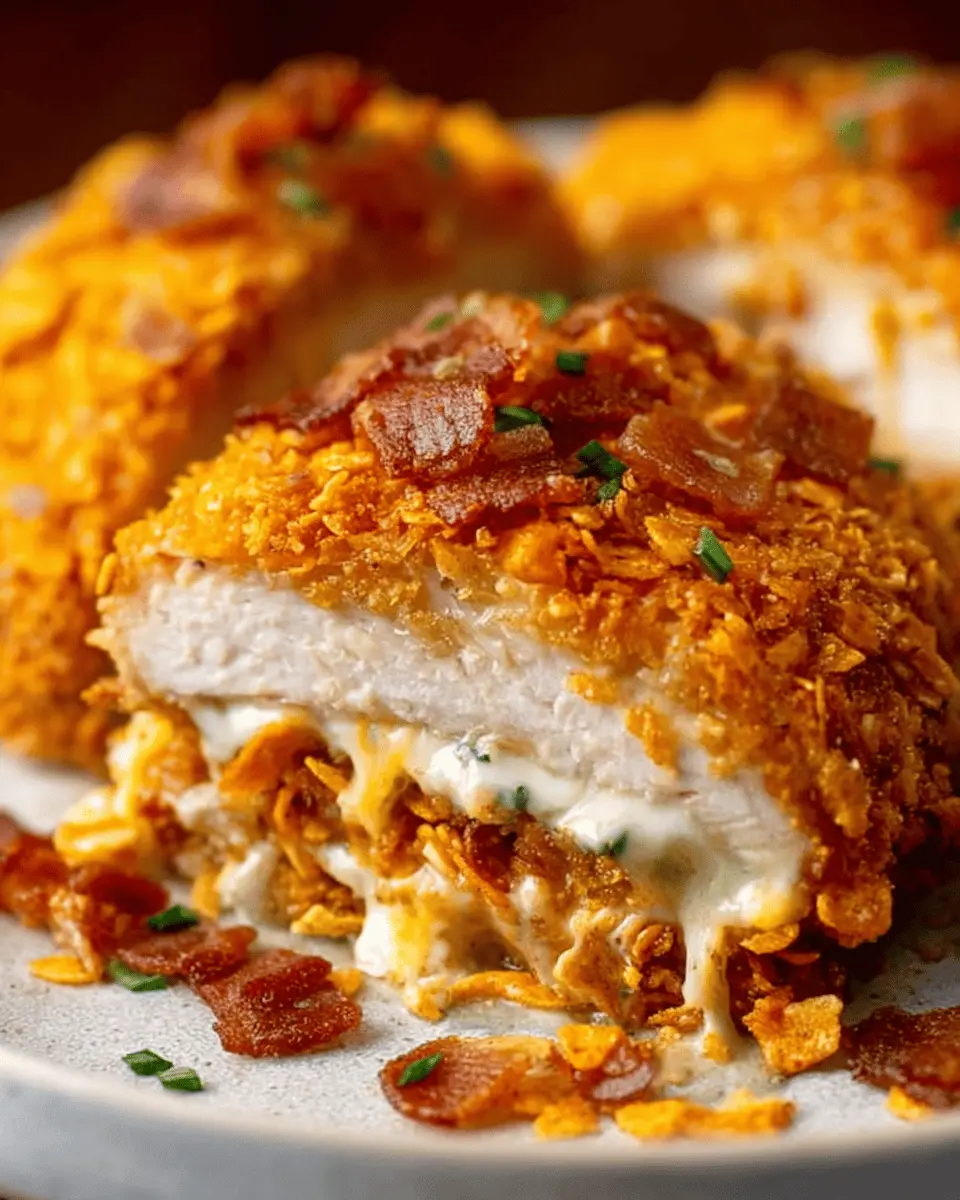 Cream Cheese and Turkey Bacon Stuffed Doritos Chicken Delight