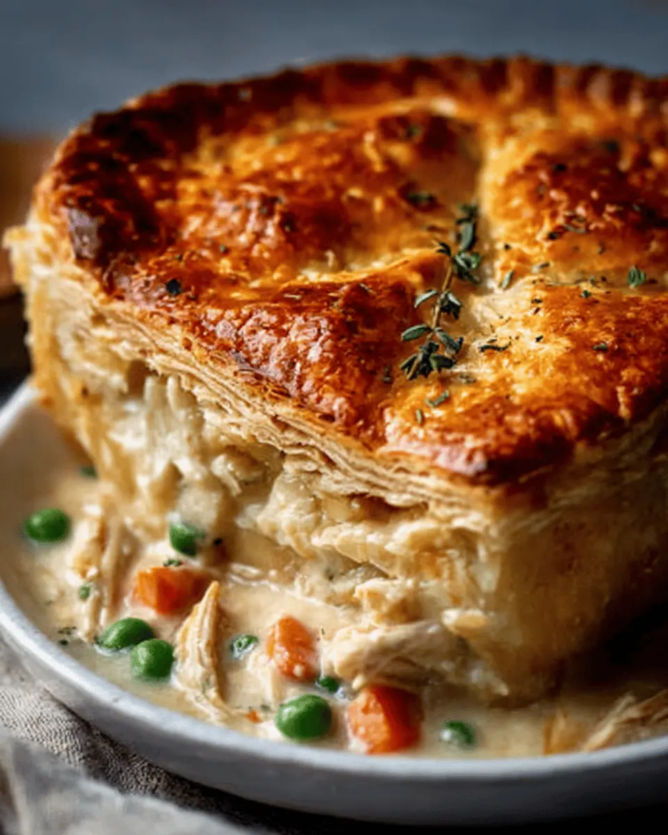 Golden Chicken Pot Pie with Buttery Crust: A Cozy Comfort Food Delight