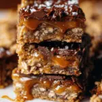 Chocolate Caramel Oatmeal Cookie Bars