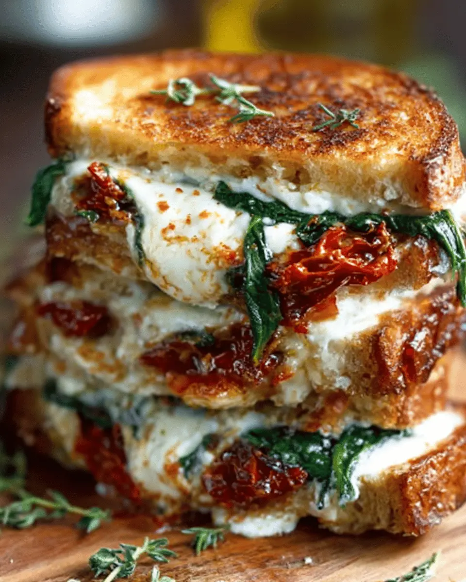 Sun-Dried Tomato Grilled Cheese: Indulgent Spinach & Ricotta Delight