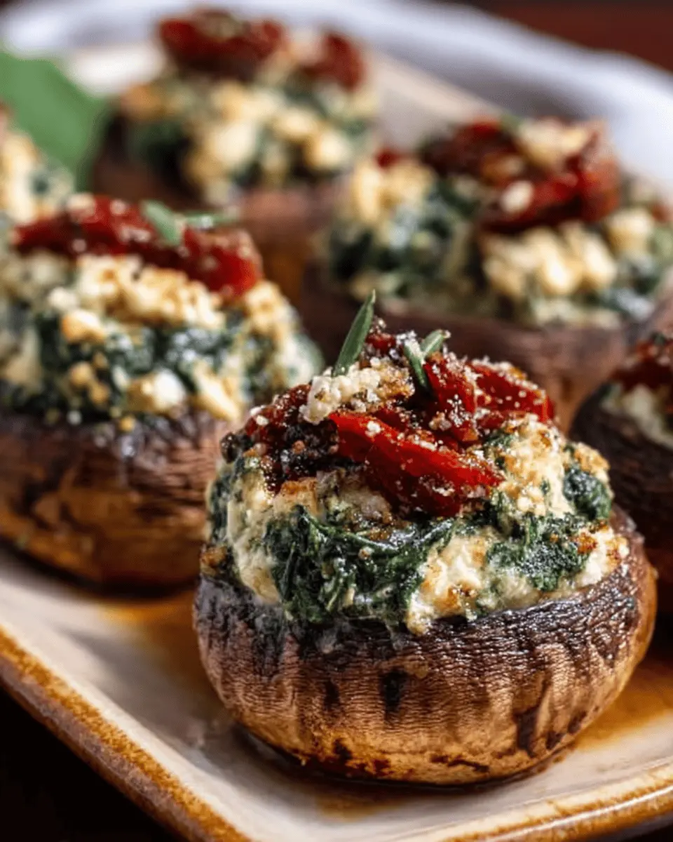 Spinach Feta Stuffed Mushrooms: A Delightfully Easy Appetizer