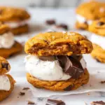 Air Fryer Pumpkin Chocolate Chunk Sandwich Cookie