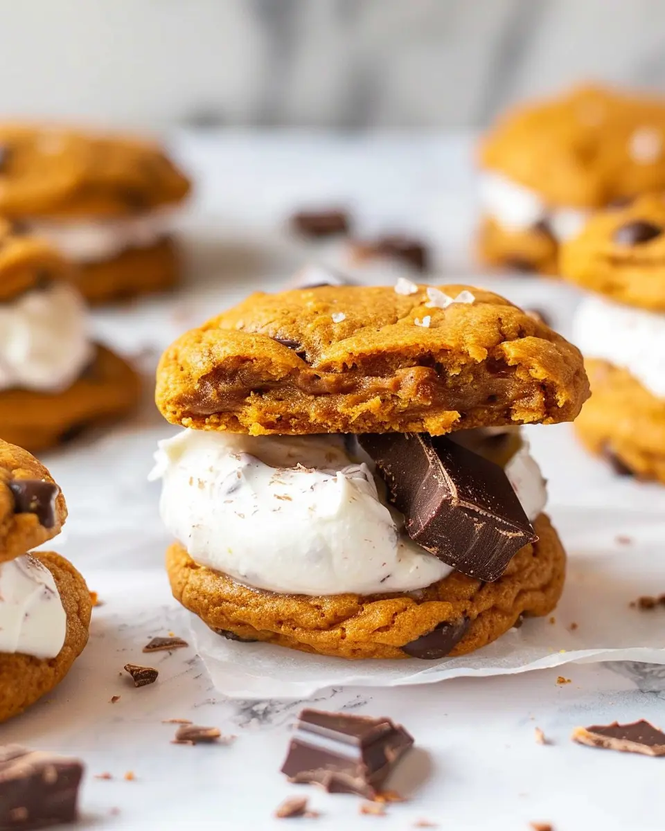Air Fryer Pumpkin Chocolate Chunk Sandwich Cookie Delight to Try