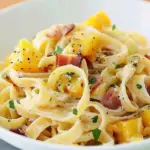 Lemon Pasta with Squash and Pancetta