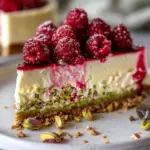 Elegant Pistachio Raspberry Crunch Cheesecake Recipe