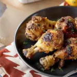 Oven-Baked Drumsticks with Lemon Dipping Sauce