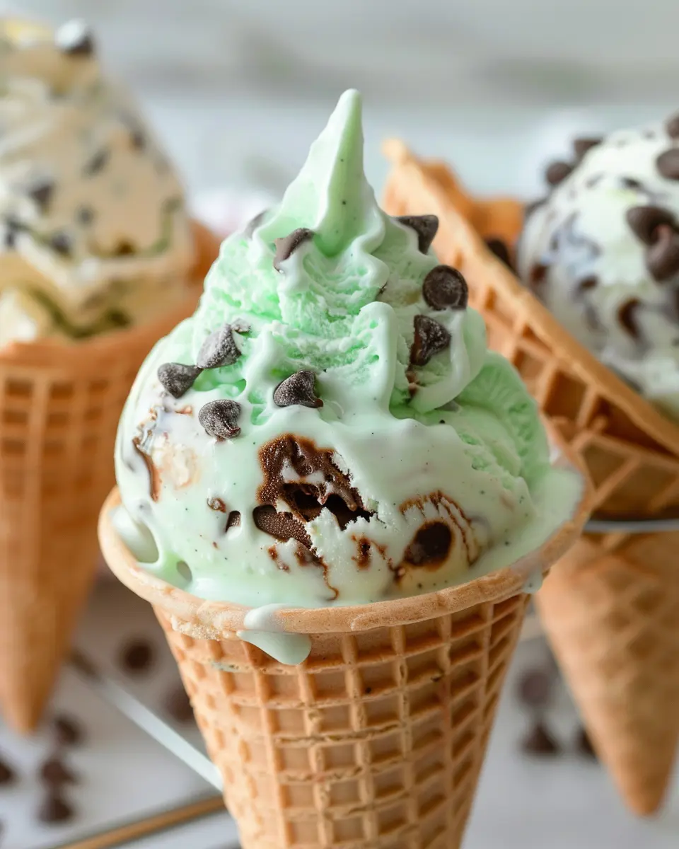 Ninja Creami Copycat Baskin Robbins Mint Chocolate Chip Delight