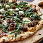Sausage Arugula Pizza