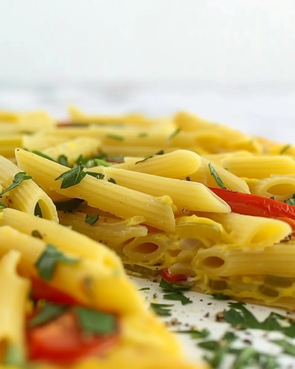 Pasta and Pepper Frittata: Easy Comfort Food with Turkey Bacon