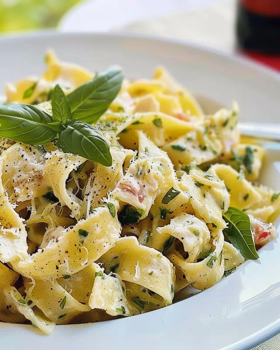 Summer Herb Pasta: Easy Recipe with Turkey Bacon and Fresh Flavors