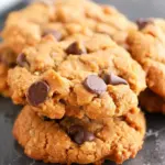 Air Fryer Peanut Butter Chocolate Chip Cookies