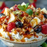 Caramel Crunch Cheesecake Fruit Salad Recipe