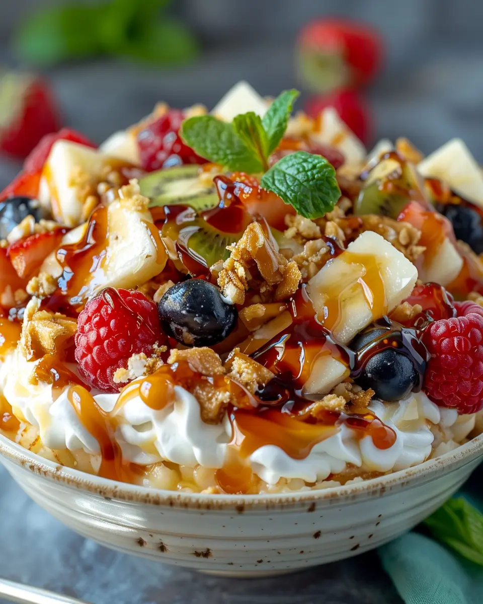 Caramel Crunch Cheesecake Fruit Salad Recipe: An Indulgent Treat